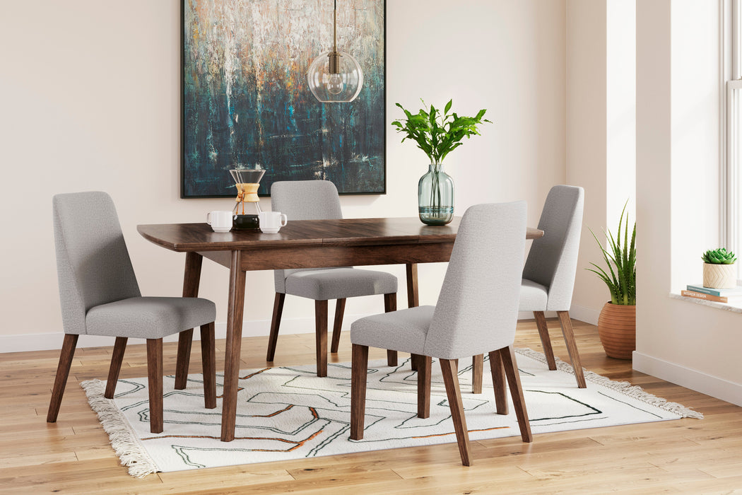 Lyncott Dining Table and 4 Chairs (chair colour option)