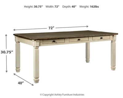 Bolanburg Dining Table with 2 Chairs and 2 Benches