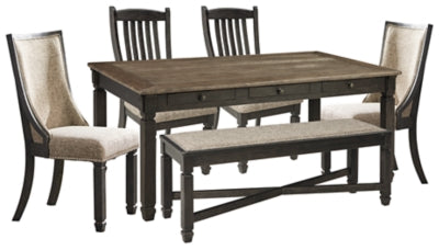 Tyler Creek Dining Table with 4 Chairs and Bench