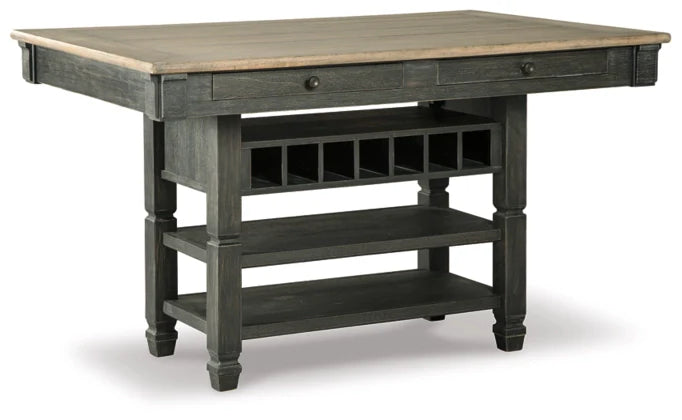 Tyler Creek Dark Gray 7 Pc. Counter Table, 6 Barstools