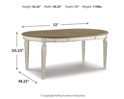 Realyn Dining Table and 8 Chairs