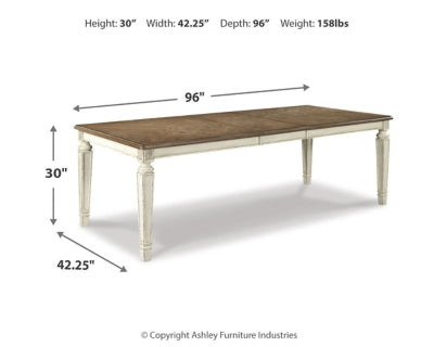 Realyn Dining Extension Table and 8 Chairs