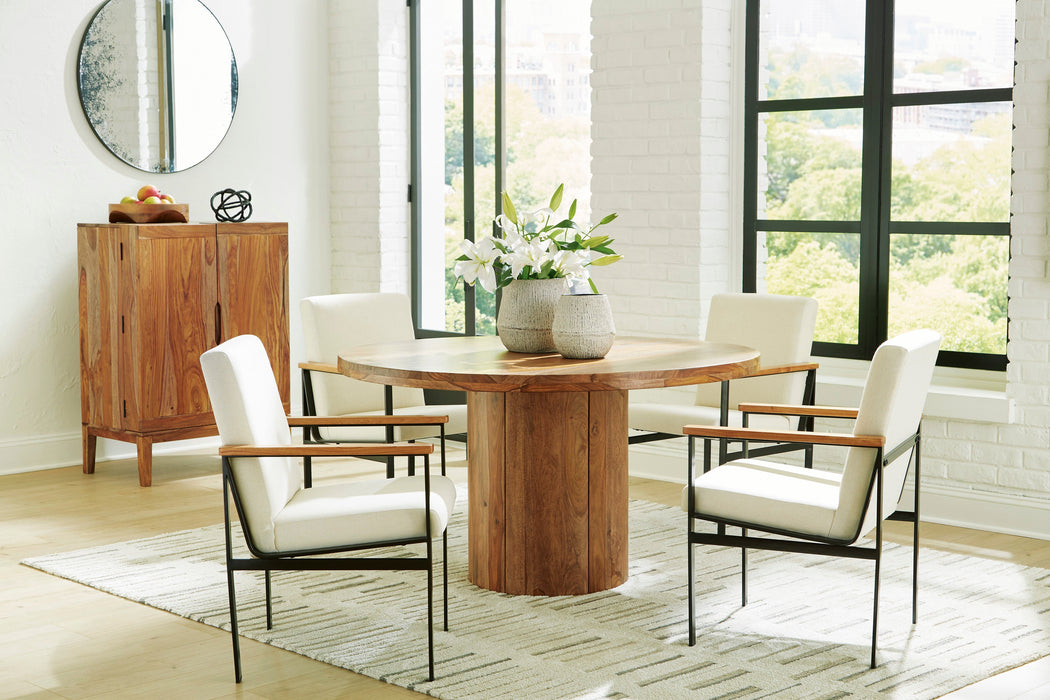 Dressonni  Round Dining Table and 4 Chairs