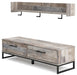 Neilsville Bench with Coat Rack - Whitewash - Furniture Depot