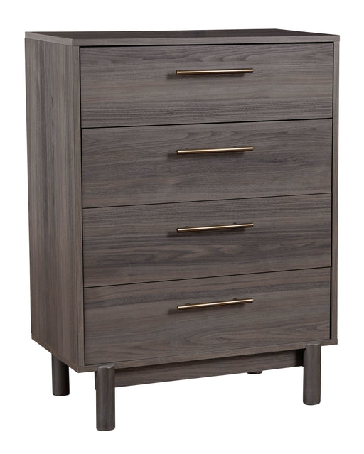 Brymont Four Drawer Chest- Dark Gray - Furniture Depot (6617295290541)