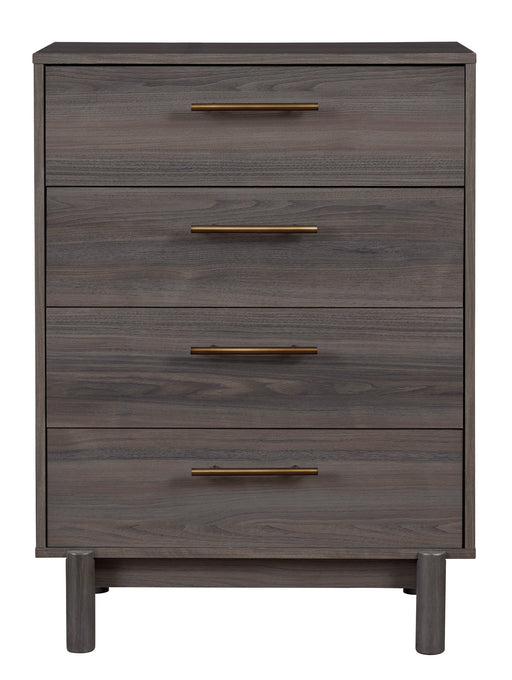 Brymont Four Drawer Chest- Dark Gray - Furniture Depot (6617295290541)