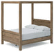 Aprilyn Full Canopy Bed - Honey - Furniture Depot