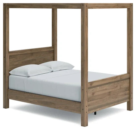 Aprilyn Full Canopy Bed - Honey - Furniture Depot