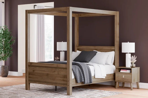 Aprilyn Full Canopy Bed - Honey - Furniture Depot