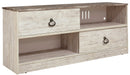 Willowton Large TV Stand - Whitewash (RTA) - Furniture Depot