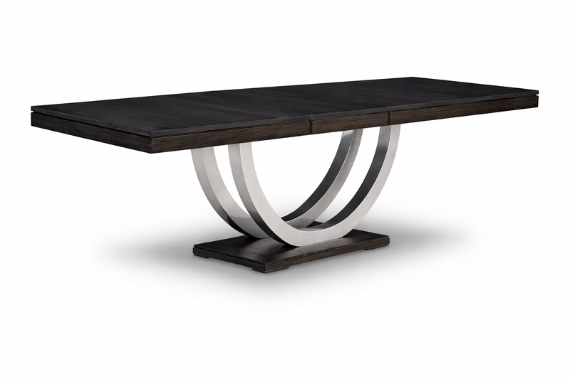 Contempo Pedestal Metal Curve Dining Table Collection