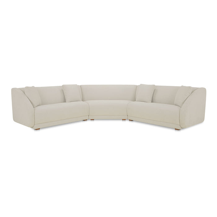 Fraser 3 Piece Modular Sectional with Wedge Slipper