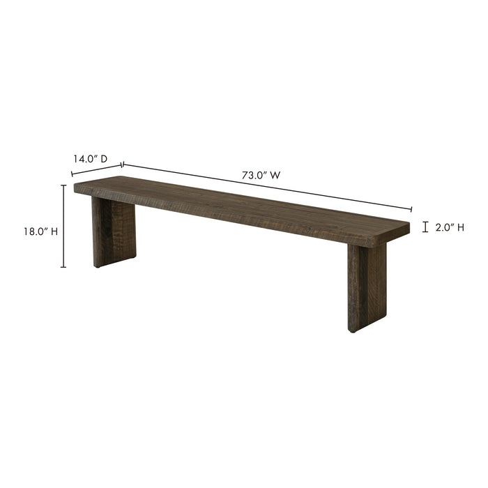 Monterey Bench Aged Brown