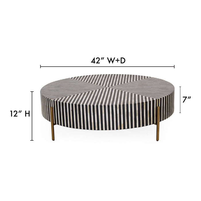 Chameau Coffee Table Black and White