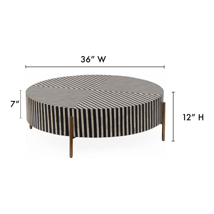Chameau Coffee Table Black and White
