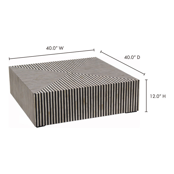 Terning Coffee Table Black and White