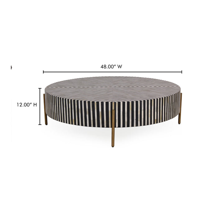 Chameau Coffee Table Black and White