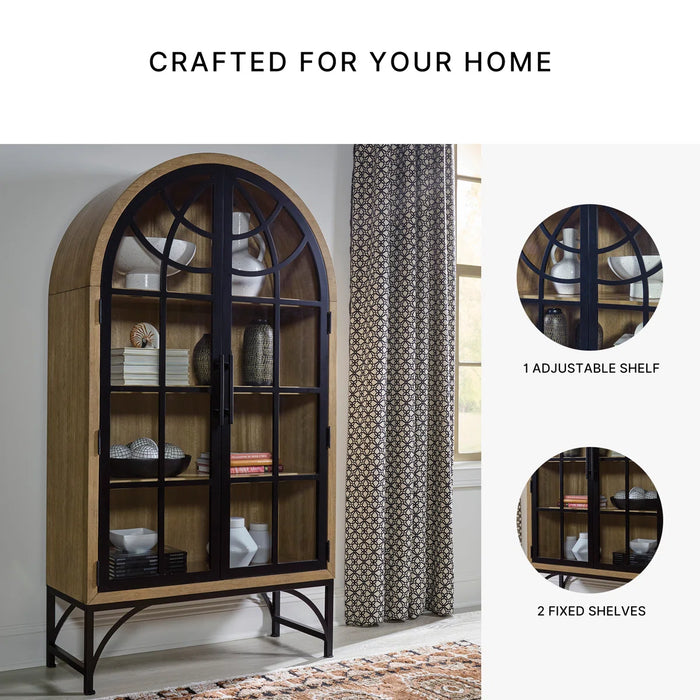 Gwenwich - Accent Cabinet - Natural / Black