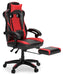 Lynxtyn Home Office Swivel Desk Chair - Red/Black - Furniture Depot (7886826438904)