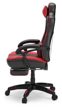 Lynxtyn Home Office Swivel Desk Chair - Red/Black - Furniture Depot (7886826438904)