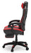 Lynxtyn Home Office Swivel Desk Chair - Red/Black - Furniture Depot (7886826438904)