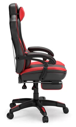 Lynxtyn Home Office Swivel Desk Chair - Red/Black - Furniture Depot (7886826438904)