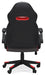 Lynxtyn Home Office Chair - Red/Black - Furniture Depot (7886828044536)