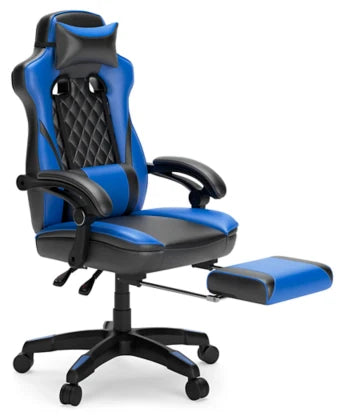 Lynxtyn Home Office Swivel Desk Chair - Blue/Black - Furniture Depot (7886833778936)