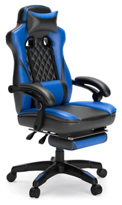 Lynxtyn Home Office Swivel Desk Chair - Blue/Black - Furniture Depot (7886833778936)