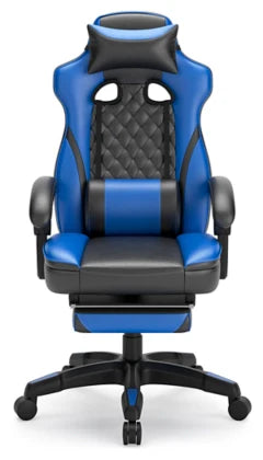 Lynxtyn Home Office Swivel Desk Chair - Blue/Black - Furniture Depot (7886833778936)