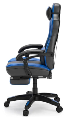 Lynxtyn Home Office Swivel Desk Chair - Blue/Black - Furniture Depot (7886833778936)