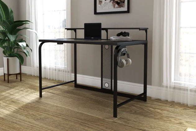 Lynxtyn 48" Home Office Desk - Black - Furniture Depot (7886844887288)