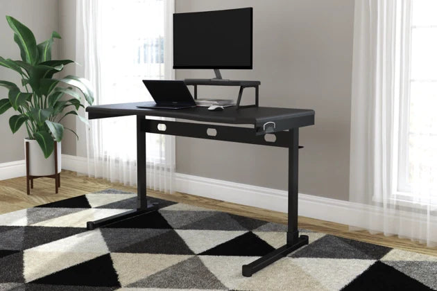 Lynxtyn 48" Home Office Desk - Black - Furniture Depot (7886852522232)