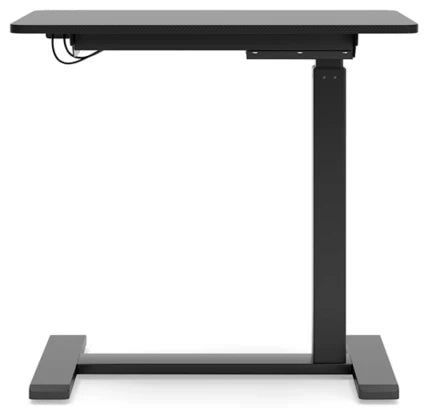 Lynxtyn Adjustable Height Home Office Side Desk - Black - Furniture Depot (7886854095096)