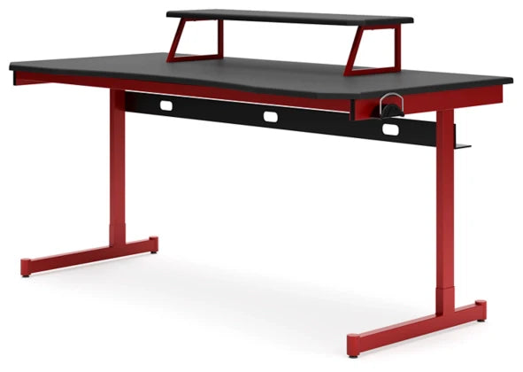 Lynxtyn Home Office Desk - Red/Black - Furniture Depot (7886856323320)