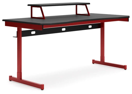 Lynxtyn Home Office Desk - Red/Black - Furniture Depot (7886856323320)