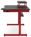 Lynxtyn Home Office Desk - Red/Black - Furniture Depot (7886856323320)