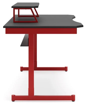 Lynxtyn Home Office Desk - Red/Black - Furniture Depot (7886856323320)