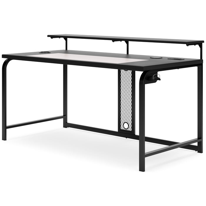 Lynxtyn Home Office Desk - Black - Furniture Depot