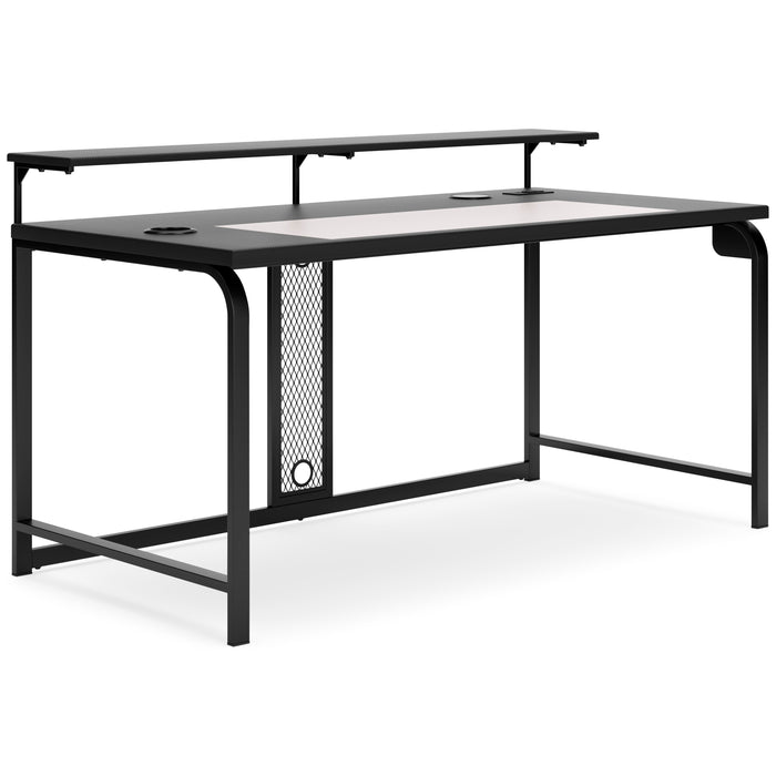 Lynxtyn Home Office Desk - Black - Furniture Depot