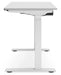 Lynxtyn Adjustable Height Home Office Desk - Taupe/White - Furniture Depot (7886862745848)