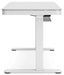 Lynxtyn Adjustable Height Home Office Desk - Taupe/White - Furniture Depot (7886865072376)