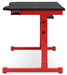 Lynxtyn Adjustable Height Home Office Desk - Red/Black - Furniture Depot (7886824472824)