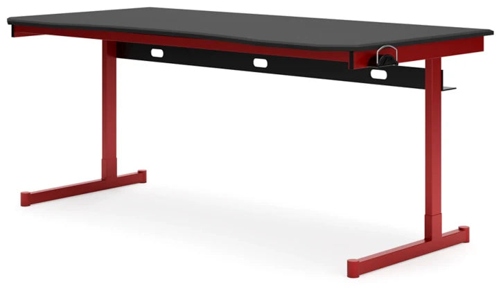 Lynxtyn Home Office Desk - Red/Black - Furniture Depot (7886868349176)