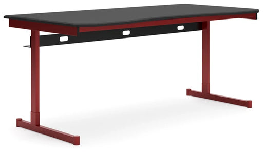 Lynxtyn Home Office Desk - Red/Black - Furniture Depot (7886868349176)