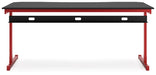 Lynxtyn Home Office Desk - Red/Black - Furniture Depot (7886868349176)