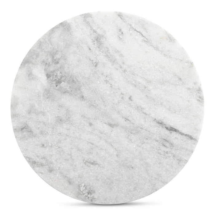 Evelyn Accent Table Ashen Grey Matrix Marble