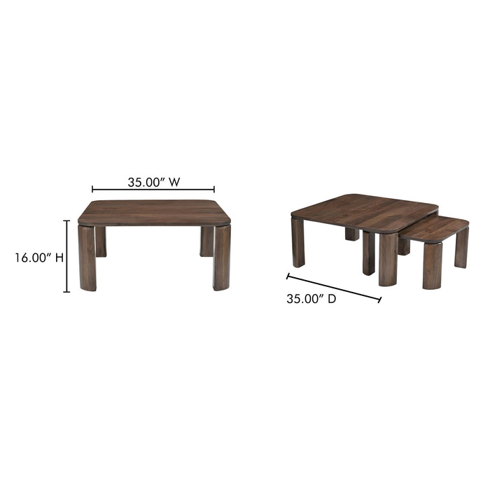 Bailey Nesting Coffee Table Deep Brown