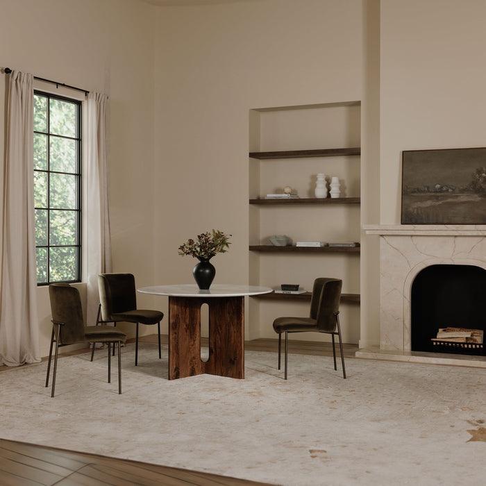 Stanley Dining Table White Marble