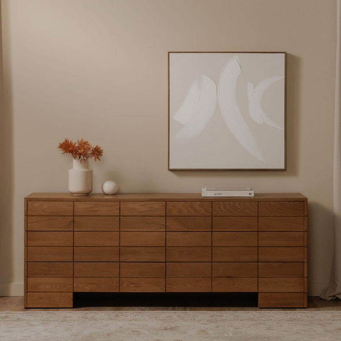 Gia 6 Drawer Dresser Brown